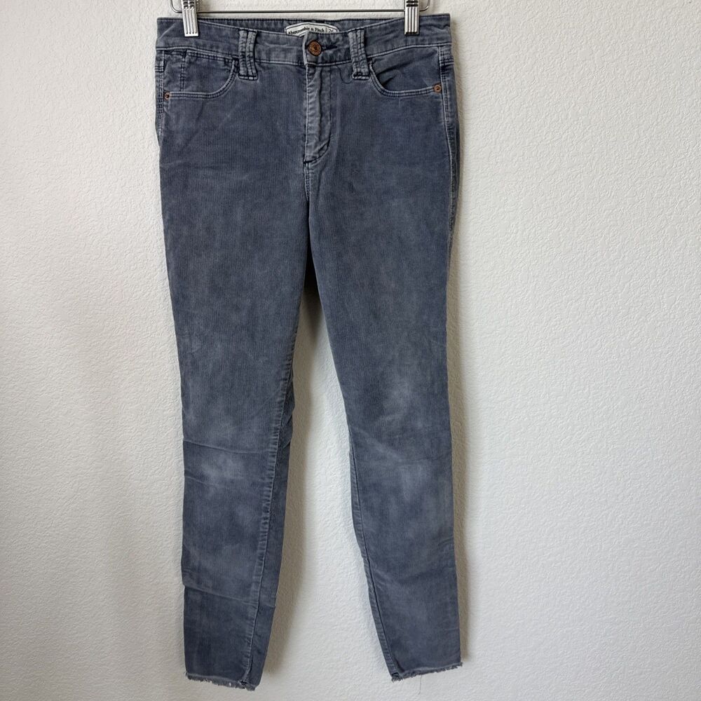 Abecrombie & Fitch Women’s Corduroy Mid Rise, Super Skinny Jeans, size‎ 26"